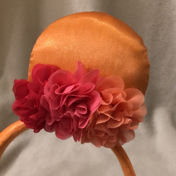 Gently used Disney Parks orange and pink flower ears - Picture 6 of 6